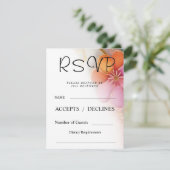 Kleurrijke bloemige RSVP kaart (Staand voorkant)