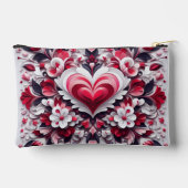 Kleurrijke, bloemige Valentijnsdag hart Etui (Achterkant)