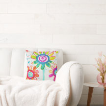 Kleurrijke bloemillustratie voor een kinderkamer