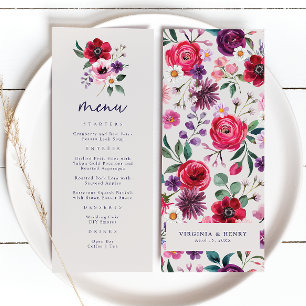 Kleurrijke Bloemrijke Bruiloft Menu