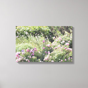 Kleurrijke bloemtuin canvas afdruk
