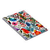 Kleurrijke bloemvogels notitieboek (Rechterzijde)