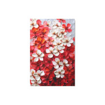 Kleurrijke Bloesems Impasto Wandkunst