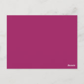 Kleurrijke Blok Huwelijksuitnodiging – Magenta Briefkaart (Achterkant)
