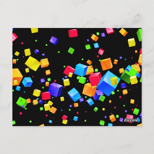 Kleurrijke blokken 2 briefkaart (Achterkant)