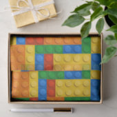 Kleurrijke blokken kinderen van Birthday Tissuepapier (Geschenk)