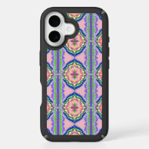 Kleurrijke Bloom Kaleidoscoop: Roze & Smaragd Mand