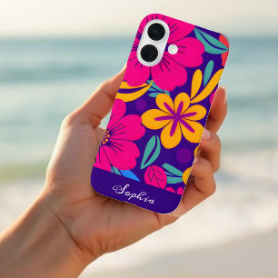 Kleurrijke Blooms-Dopamine Style-Retro bloemen iPhone 16 Hoesje