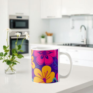 Kleurrijke Blooms-Dopamine Style-Retro bloemen Koffiemok