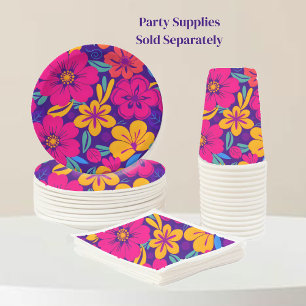 Kleurrijke Blooms-Dopamine Style-Retro bloemen Servet