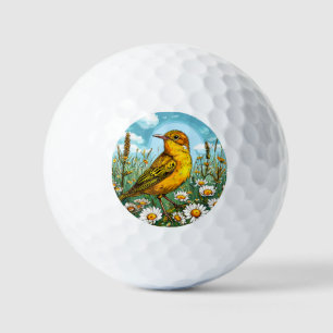Kleurrijke Blyth's rietzanger vogel Golfballen