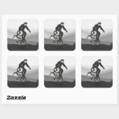  kleurrijke bmx-bike - Bmx-Sticker Vierkante Sticker (Vel)