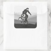  kleurrijke bmx-bike - Bmx-Sticker Vierkante Sticker (Tas)