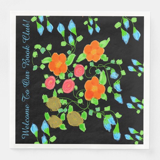 Kleurrijke Boek Club Papier servetten (Voorkant)