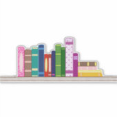 Kleurrijke boekenplank Sticker (Voorkant)