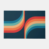 Kleurrijke bogen in retro-stijl deurmat (Voorkant)