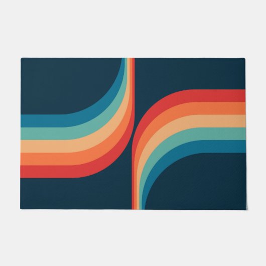 Kleurrijke bogen in retro-stijl deurmat (Voorkant)