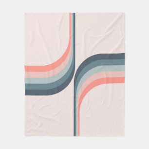 Kleurrijke bogen in retro-stijl fleece deken