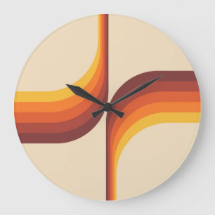 Kleurrijke bogen in retro-stijl grote klok