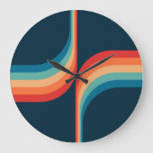 Kleurrijke bogen in retro-stijl grote klok (Voorkant)