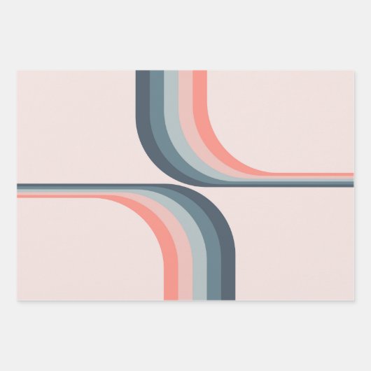 Kleurrijke bogen in retro-stijl inpakpapier vel (Voorkant 3)