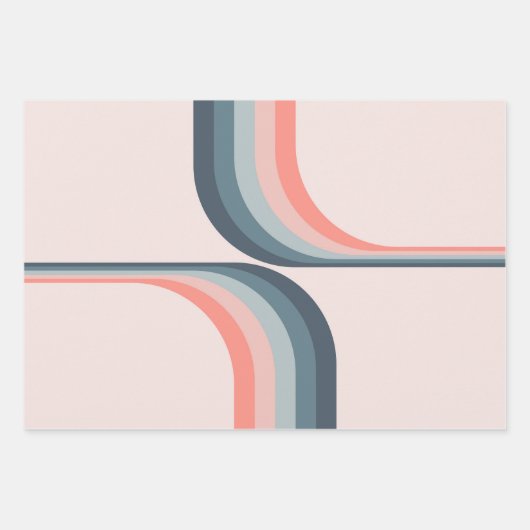 Kleurrijke bogen in retro-stijl inpakpapier vel (Voorkant)
