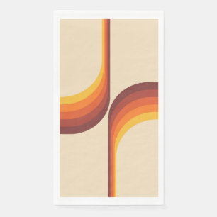Kleurrijke bogen in retro-stijl servet