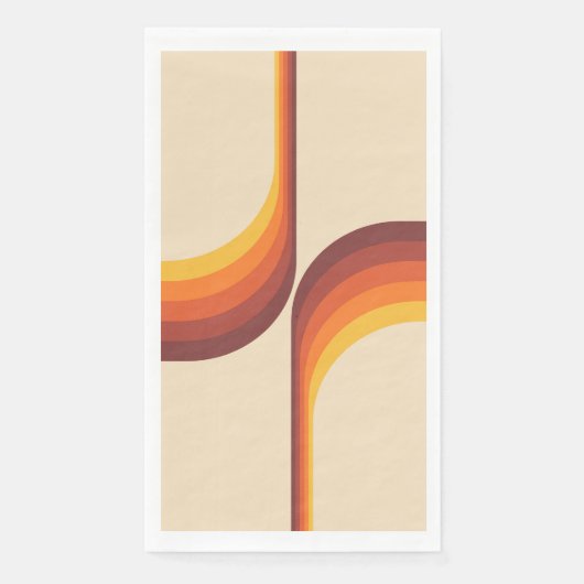 Kleurrijke bogen in retro-stijl servet (Voorkant)