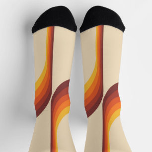 Kleurrijke bogen in retro-stijl sokken