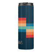 Kleurrijke bogen in retro-stijl thermosbeker (Achterkant)