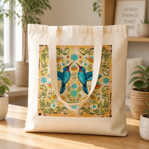 Kleurrijke Boheemse Kolibrie Budgettas Tote Bag