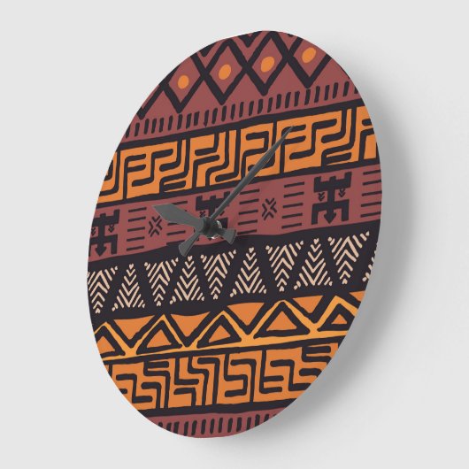 Kleurrijke Boheemse Tribal Geometric Grote Klok (Hoek)