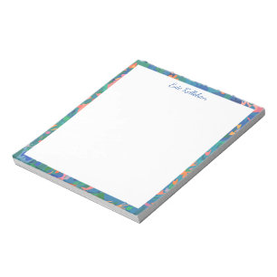 Kleurrijke Boho Abstracte vormen gepersonaliseerd Notitieblok
