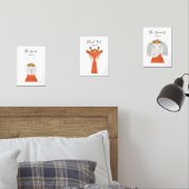 Kleurrijke Boho dieren gepersonaliseerde kwekerij Muurkunst Sets (Slaapkamer)