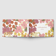 Kleurrijke Boho Flower Wedding Guest Book