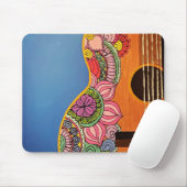 Kleurrijke Boho Guitar Mousepad Muismat (Met muis)