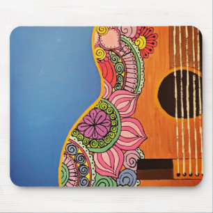 Kleurrijke Boho Guitar Mousepad Muismat