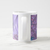 Kleurrijke Boho Hippie Groovy Trippy Pastel Fracta Extra Grote Beker (Achterkant)