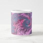 Kleurrijke Boho Hippie Groovy Trippy Pastel Fracta Extra Grote Beker (Voorkant)