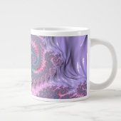 Kleurrijke Boho Hippie Groovy Trippy Pastel Fracta Extra Grote Beker (Rechts)