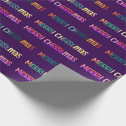 Kleurrijke Boho Paarse kerst Cadeaupapier (Hoek)