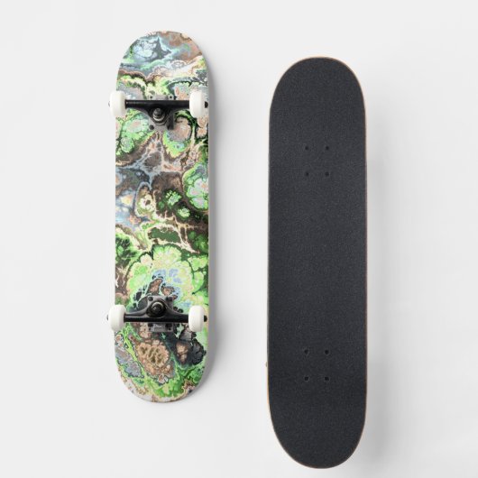 Kleurrijke Boho Pastel Fractal Marmer Abstracte ku Skateboard (Voorkant)