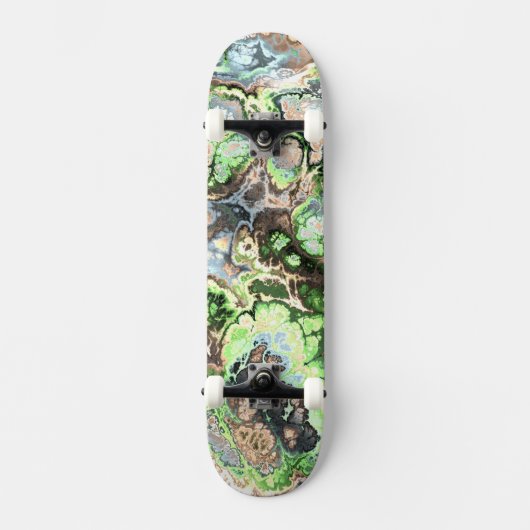 Kleurrijke Boho Pastel Fractal Marmer Abstracte ku Skateboard (Voorkant)