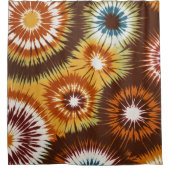 Kleurrijke Boho Starburst Tie Dye Design Douchegordijn (Voorkant)