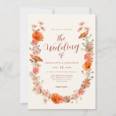 Kleurrijke Boho Wildflower Fall Wedding Kaart (Voorkant)