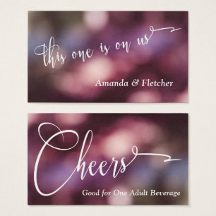 Kleurrijke Bokeh & Typografie Drankkaartjes Visitekaartje