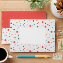 Kleurrijke Bold Confetti Merry Christmas Envelope