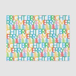 Kleurrijke bomen Holiday Tissue Paper Tissuepapier