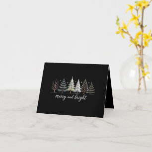 Kleurrijke Bomen Kerstvakantie Winter Kaart