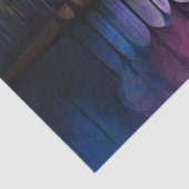 Kleurrijke Bomen Rustige Water Reflectie Decoupage Tissuepapier (Detail)